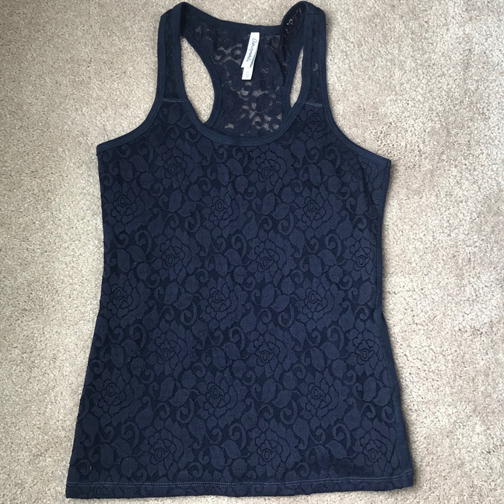 Navy Aeropostale Lace Tank Top